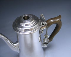 Antique Silver George II Chocolate Pot by Thomas England, London, 1730
