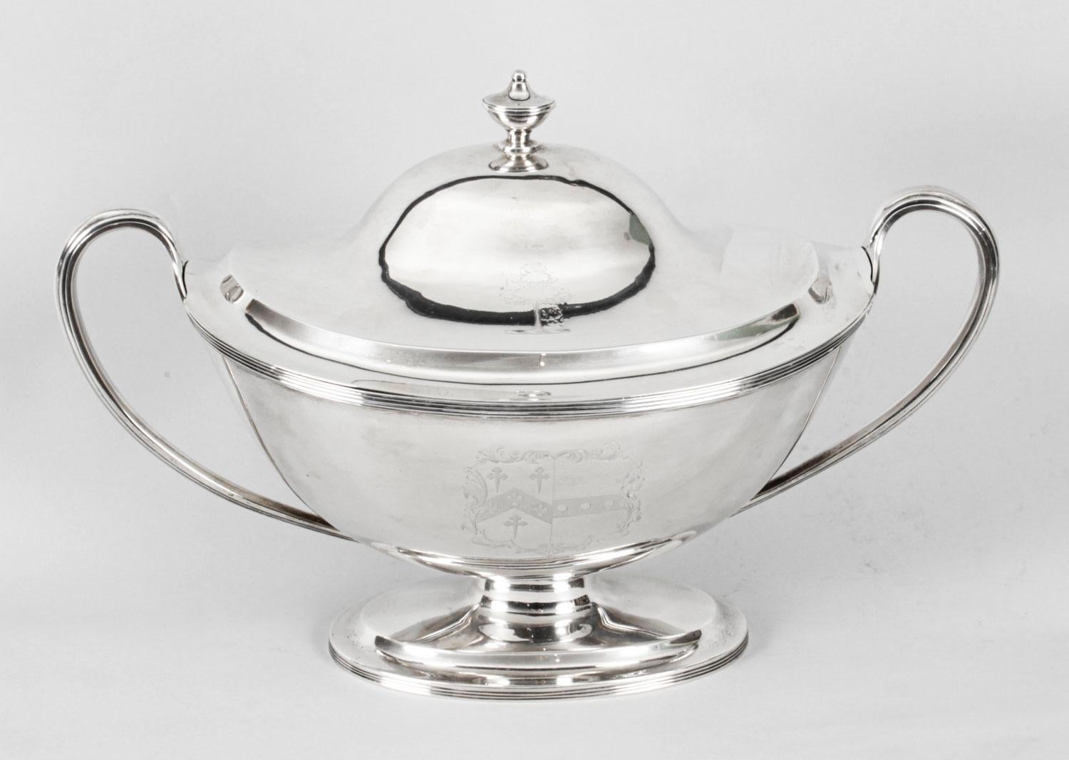 Silver George III Tureen William Bennett 1808 Birchall and Hayne, 19th Century For Sale 10
