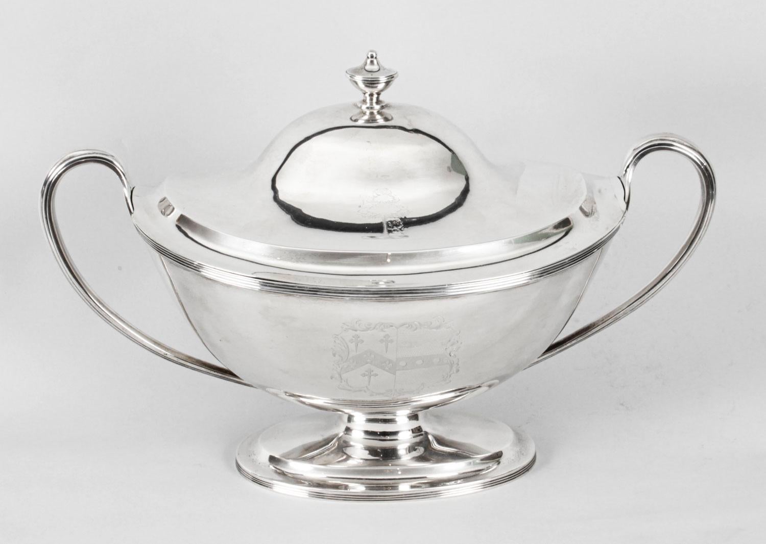 Soupière en argent George III de William Bennett 1808 Birchall and Hayne, 19ème siècle en vente 11