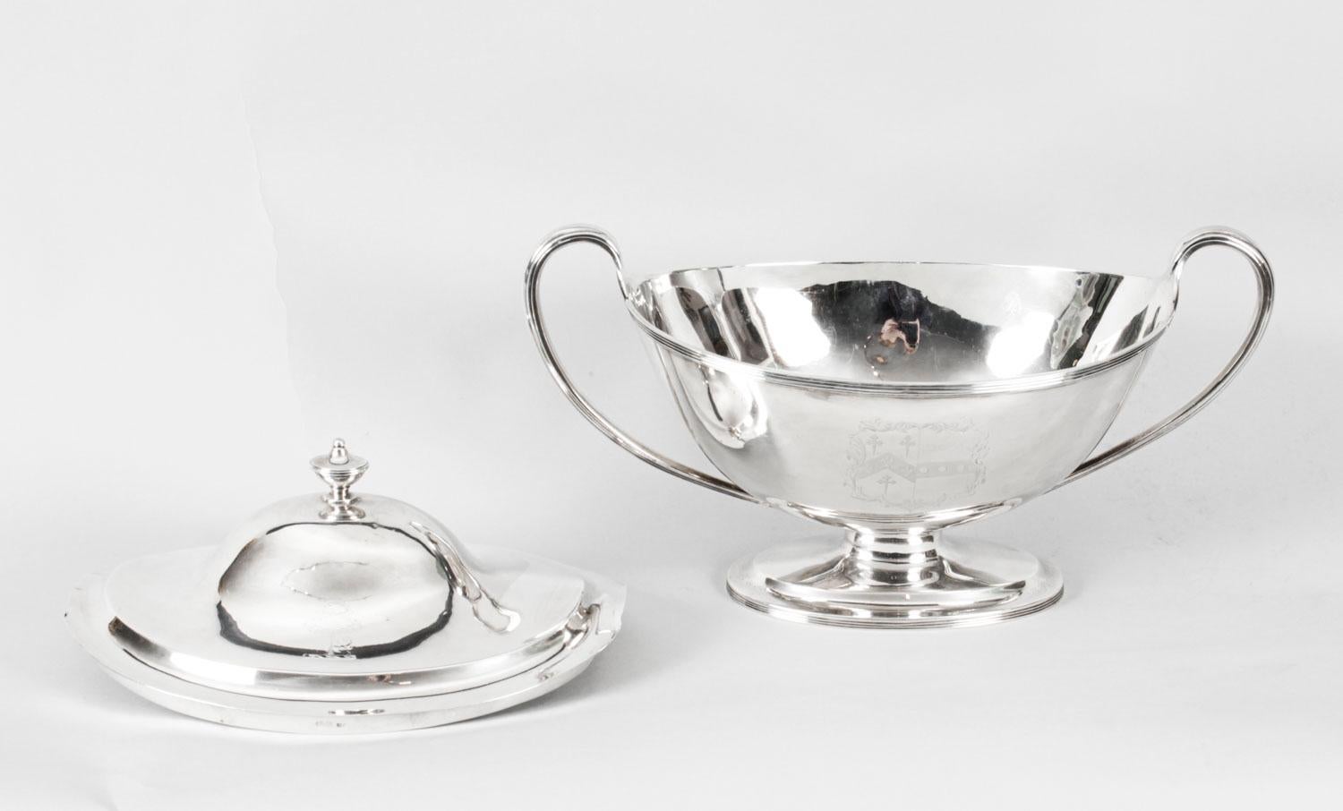 Soupière en argent George III de William Bennett 1808 Birchall and Hayne, 19ème siècle en vente 2