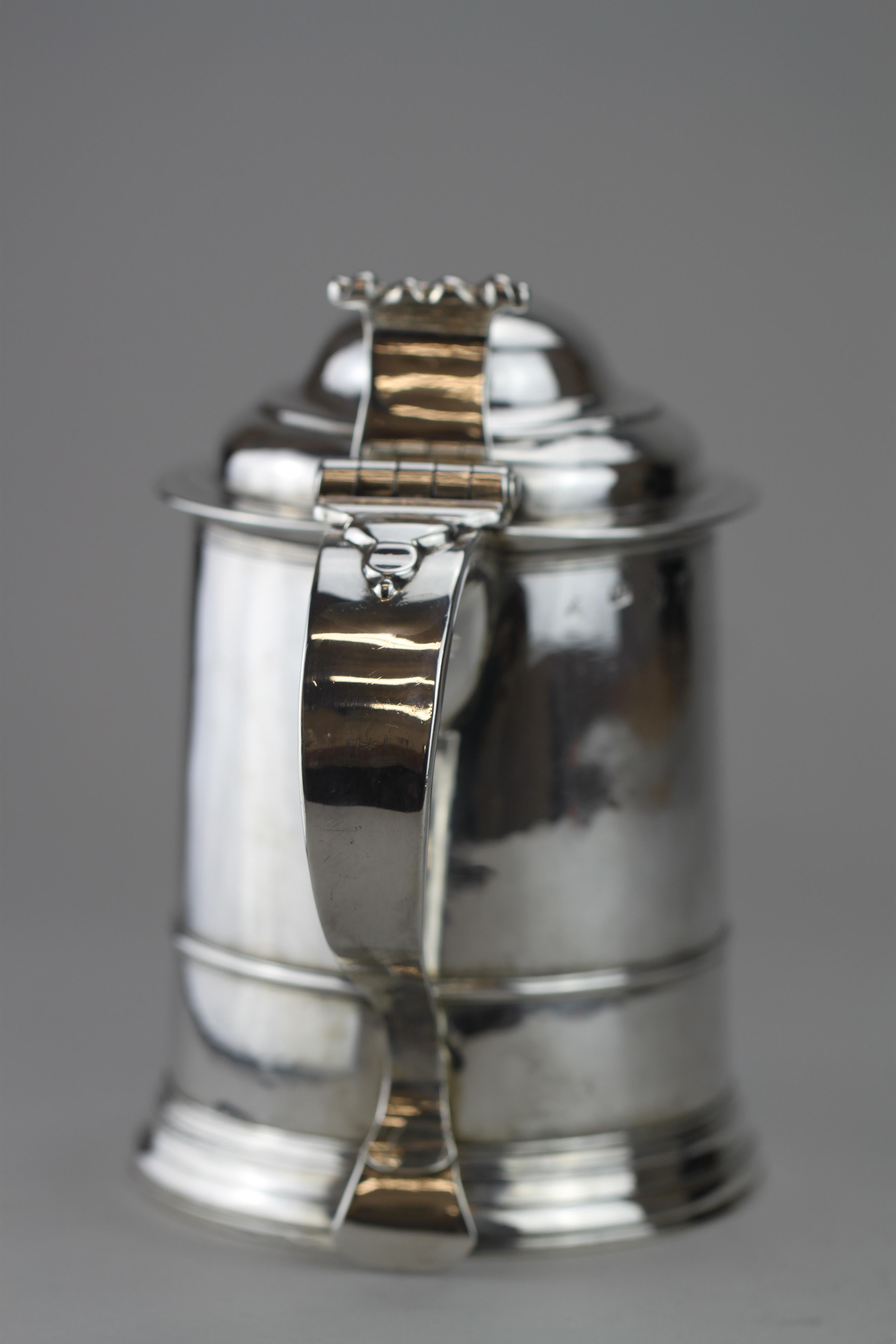 Antique Silver Georgian Tankard, England, London, 1808 3