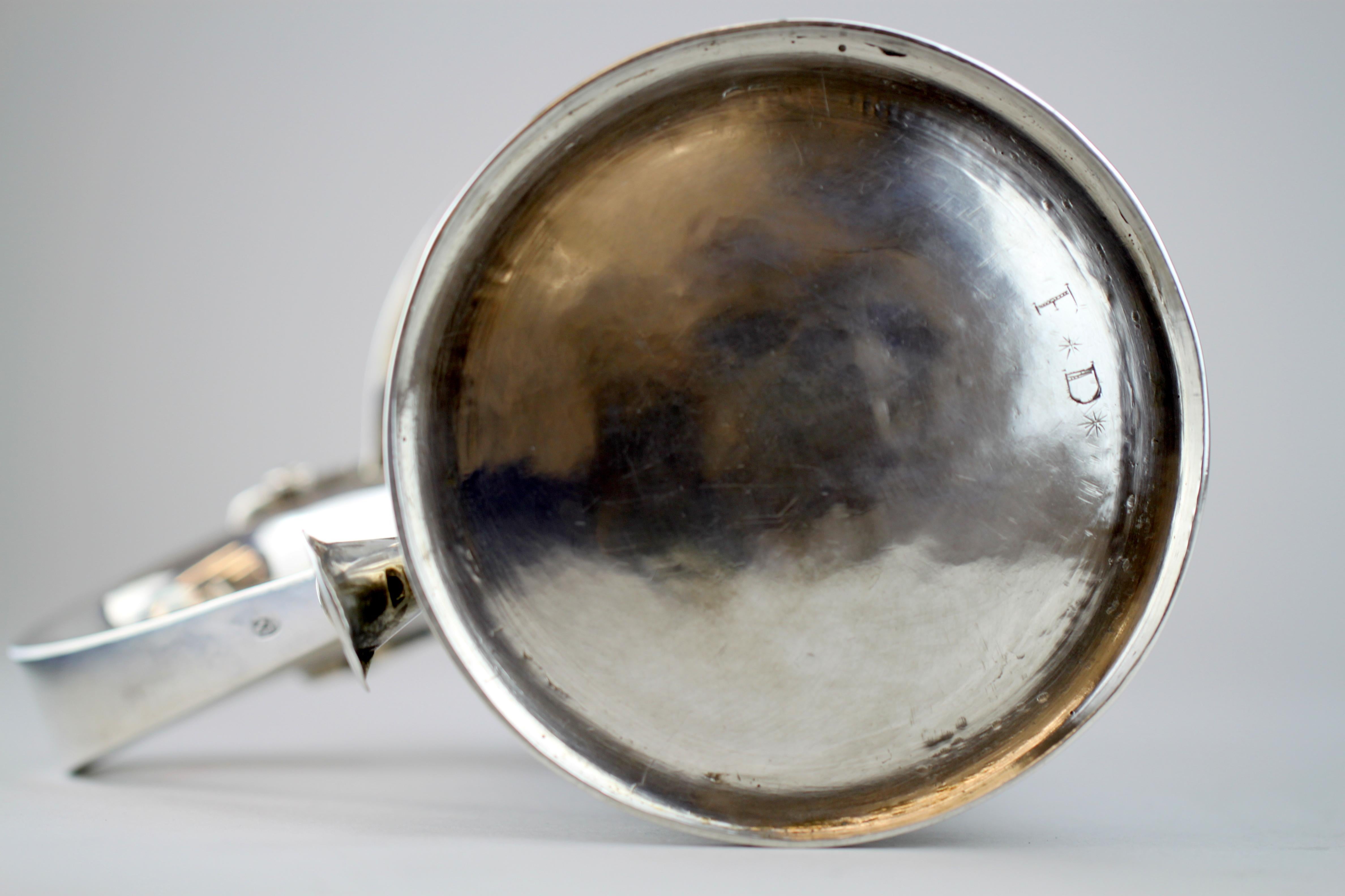 Antique Silver Georgian Tankard, England, London, 1808 5