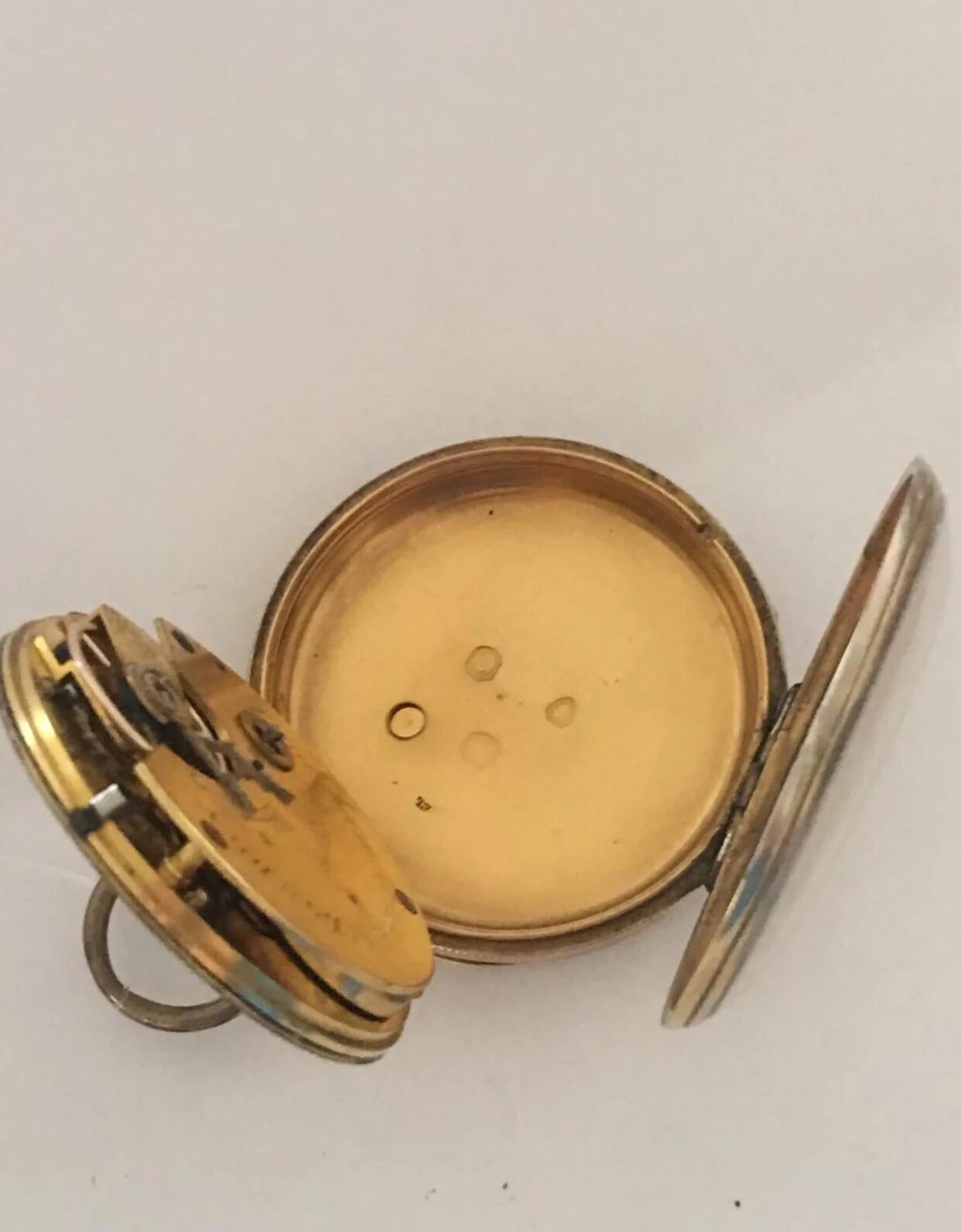 Silver Gilt English Lever Fusee Pocket Watch by Frodsham, London for Spares/Repa 3