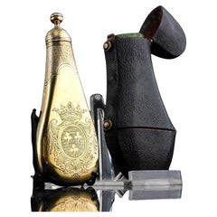 Antique Silver Gilt Scent Flask/Perfume Bottle with Coronet Engraving - c.1690