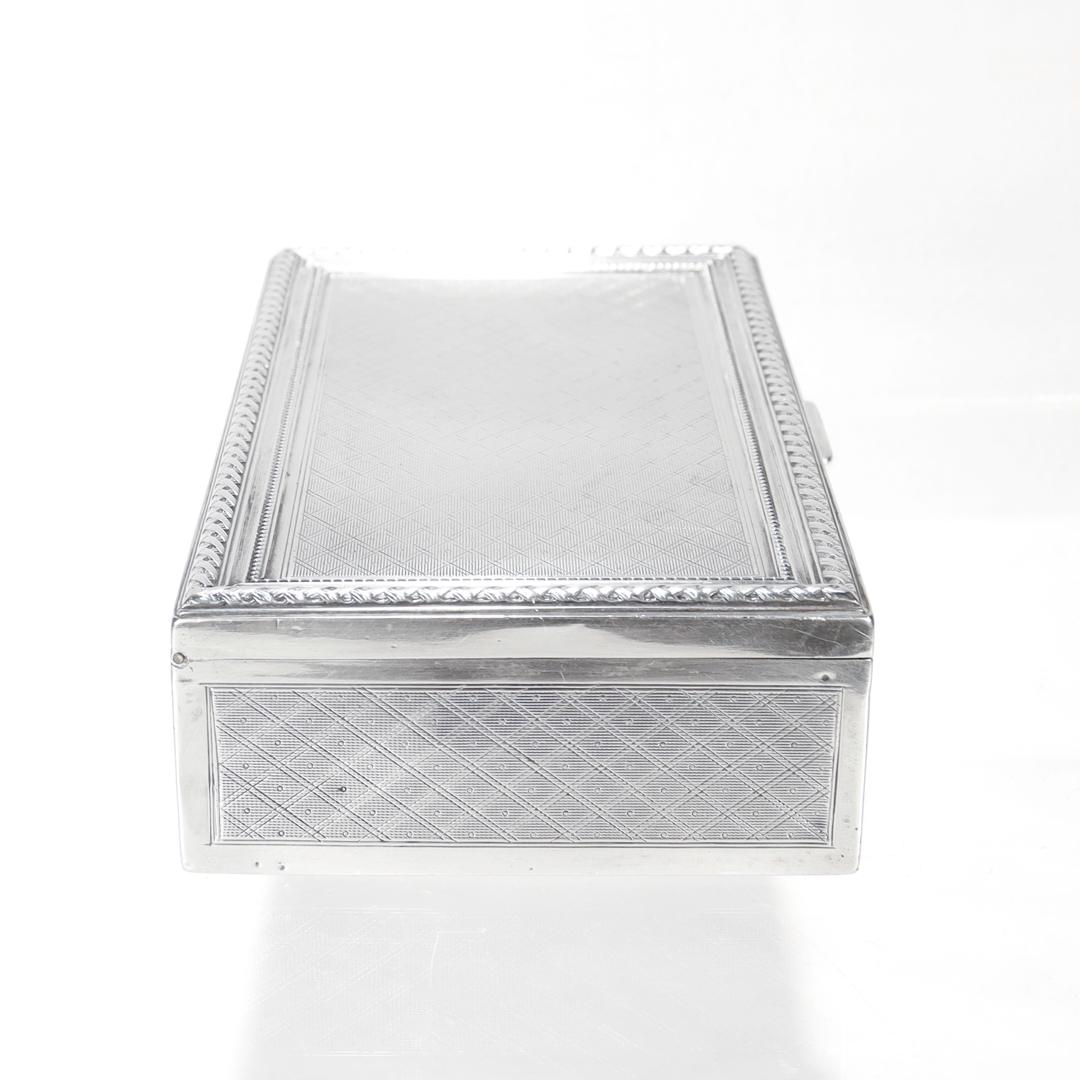 Caja de plata antigua para trofeos de golf regalada por la baronesa Rothschild 6
