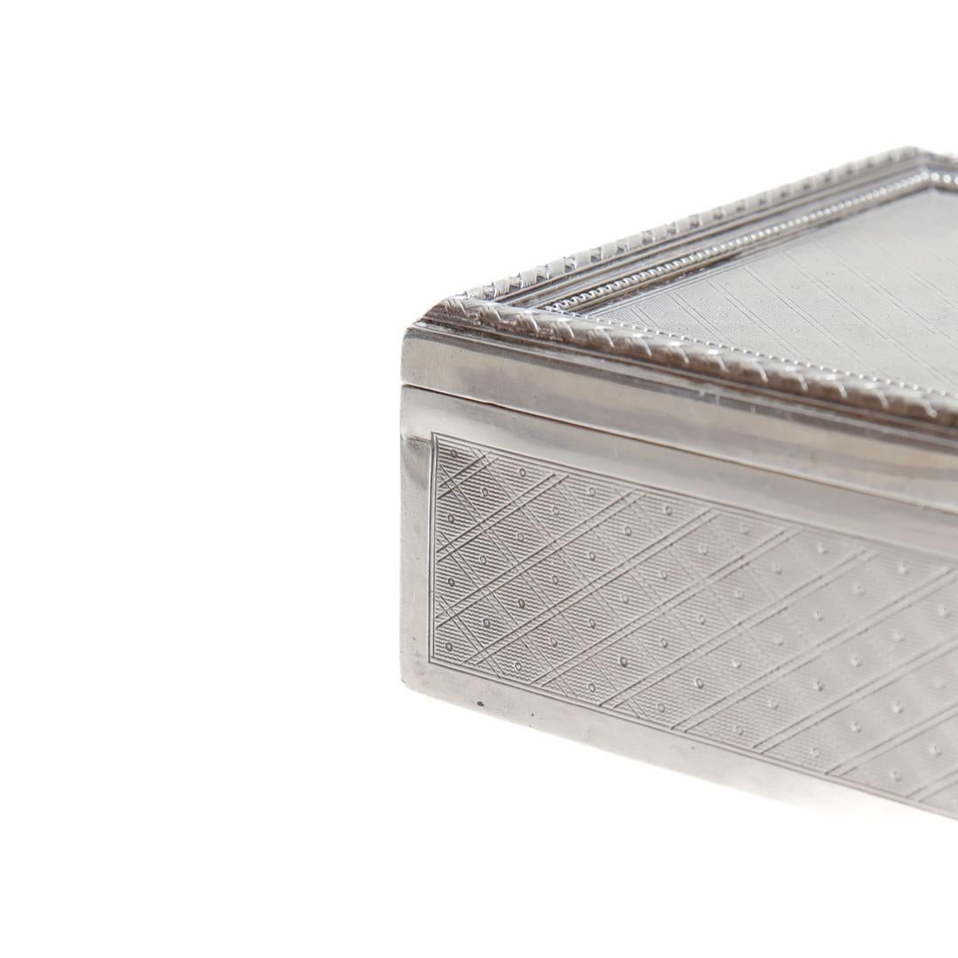 Caja de plata antigua para trofeos de golf regalada por la baronesa Rothschild 13