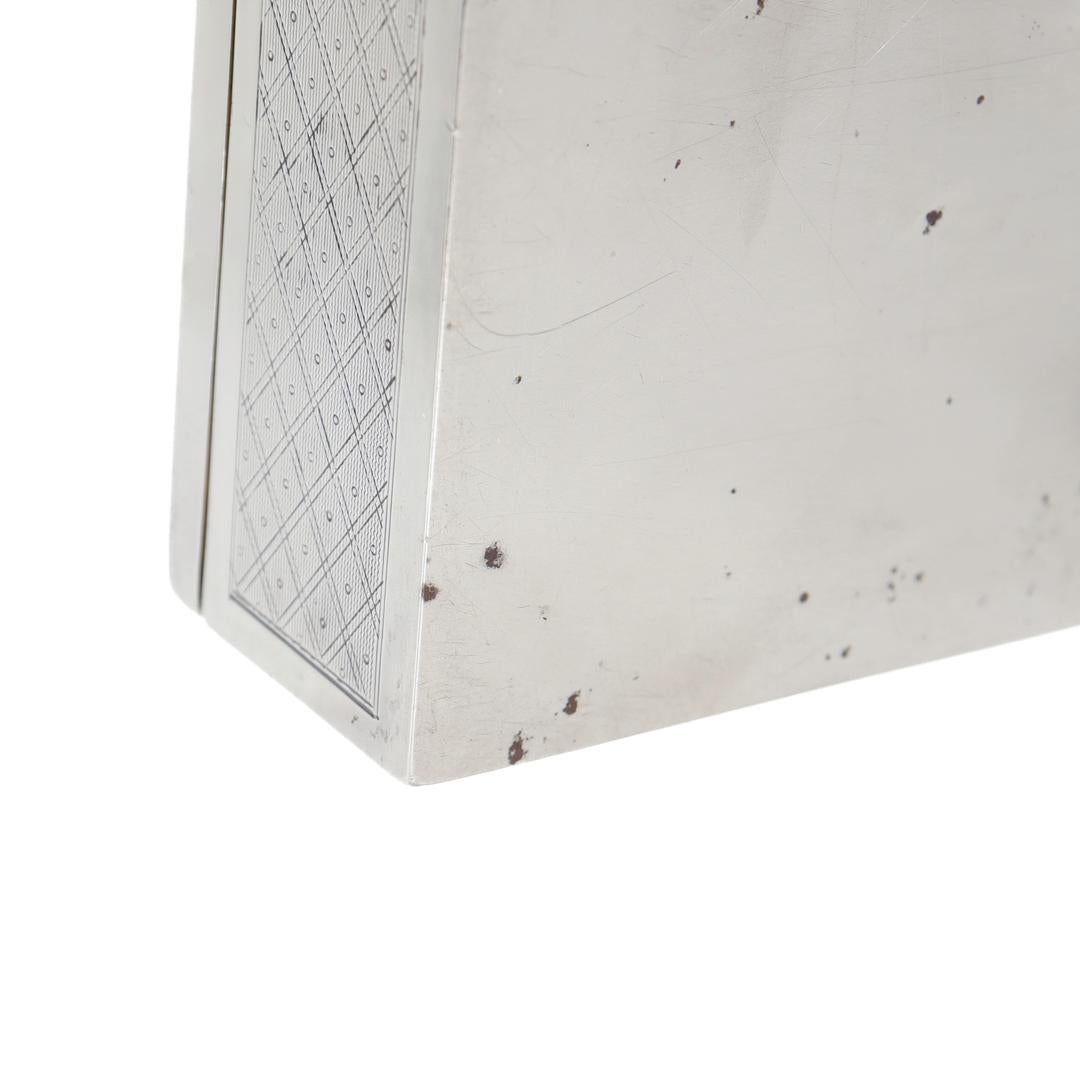 Caja de plata antigua para trofeos de golf regalada por la baronesa Rothschild 14