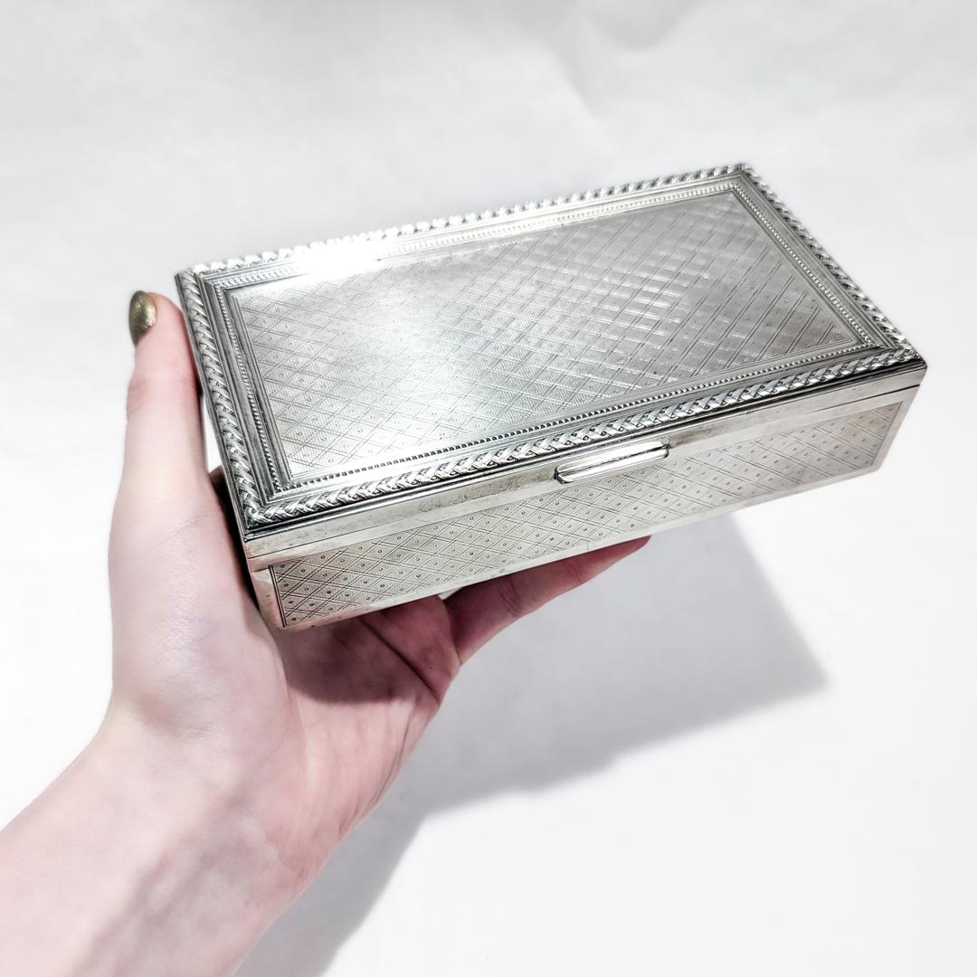 Caja de plata antigua para trofeos de golf regalada por la baronesa Rothschild 15