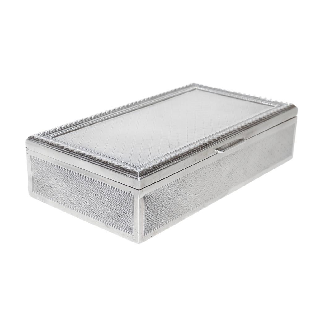Caja de plata antigua para trofeos de golf regalada por la baronesa Rothschild en Bueno Estado en Philadelphia, PA