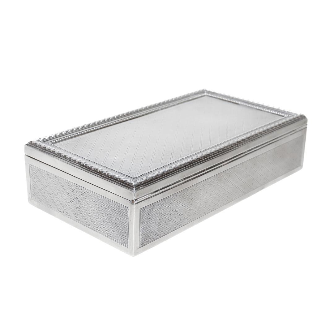Femenino o masculino Caja de plata antigua para trofeos de golf regalada por la baronesa Rothschild