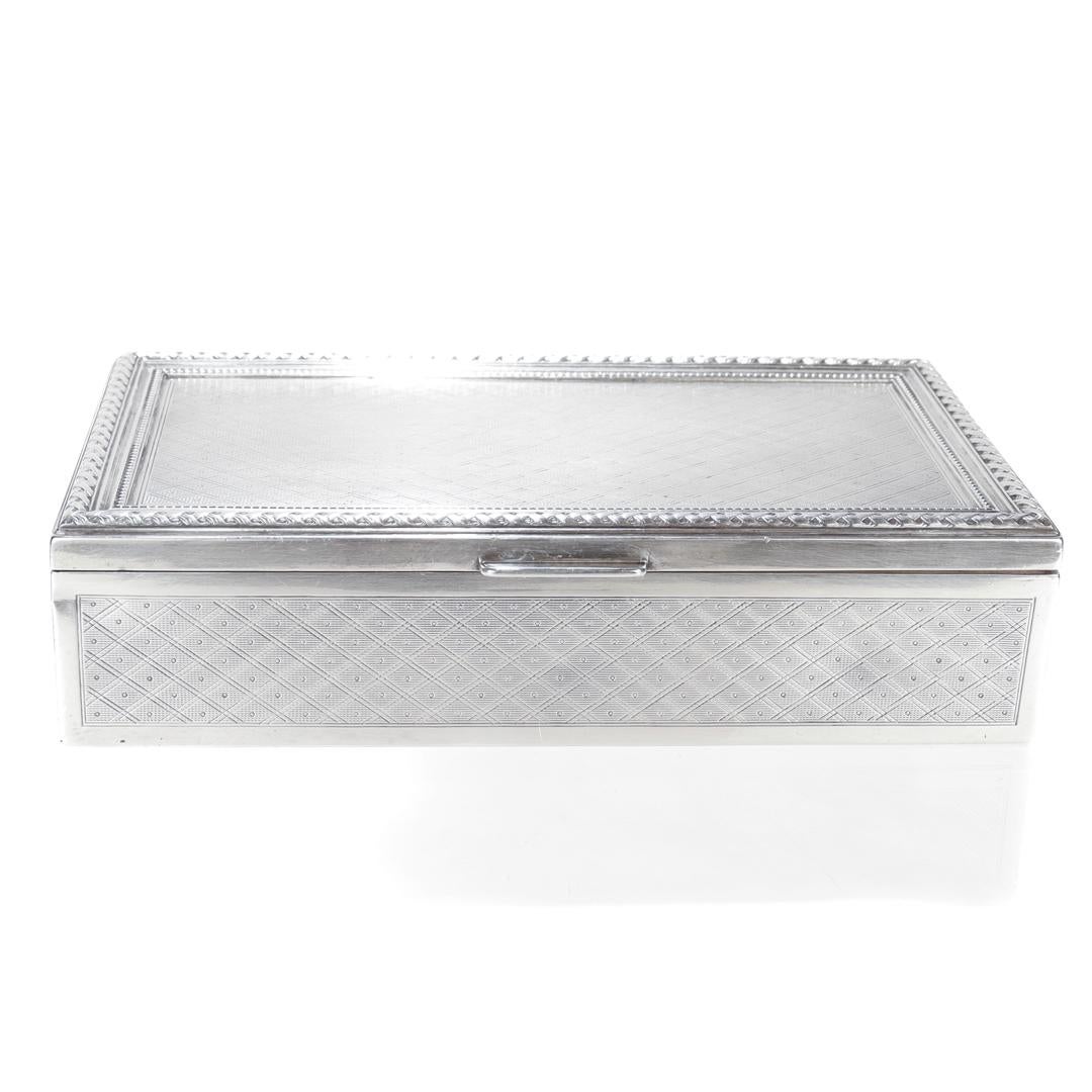 Caja de plata antigua para trofeos de golf regalada por la baronesa Rothschild 1