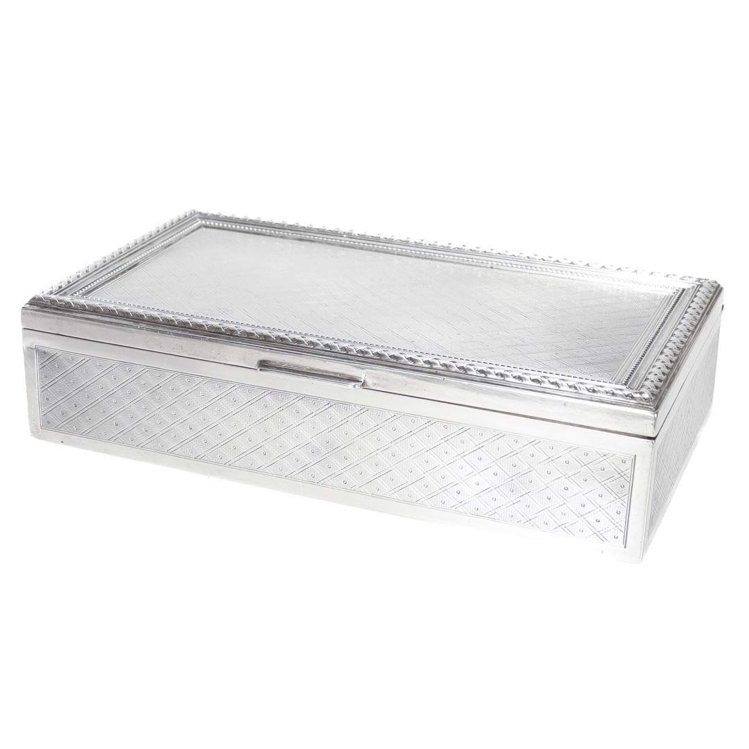 Caja de plata antigua para trofeos de golf regalada por la baronesa Rothschild 2