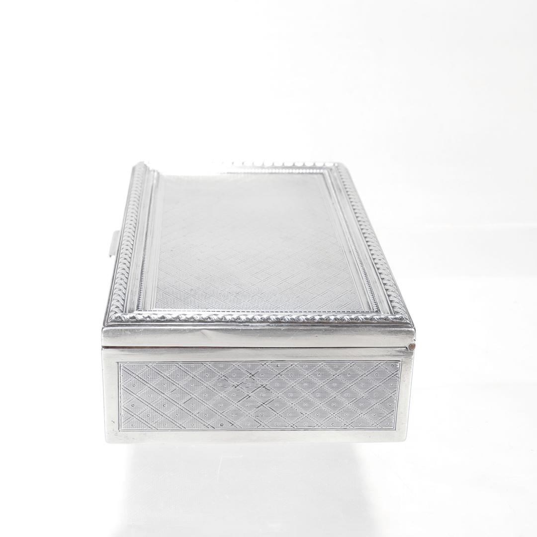 Caja de plata antigua para trofeos de golf regalada por la baronesa Rothschild 3