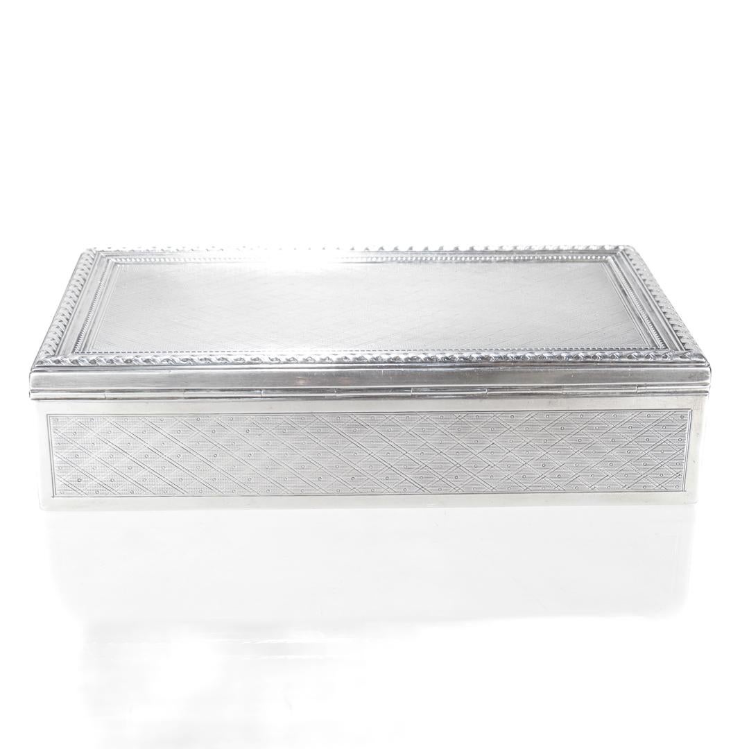 Caja de plata antigua para trofeos de golf regalada por la baronesa Rothschild 4