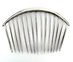 Antico pettine per capelli in argento Ornamento per capelli in argento