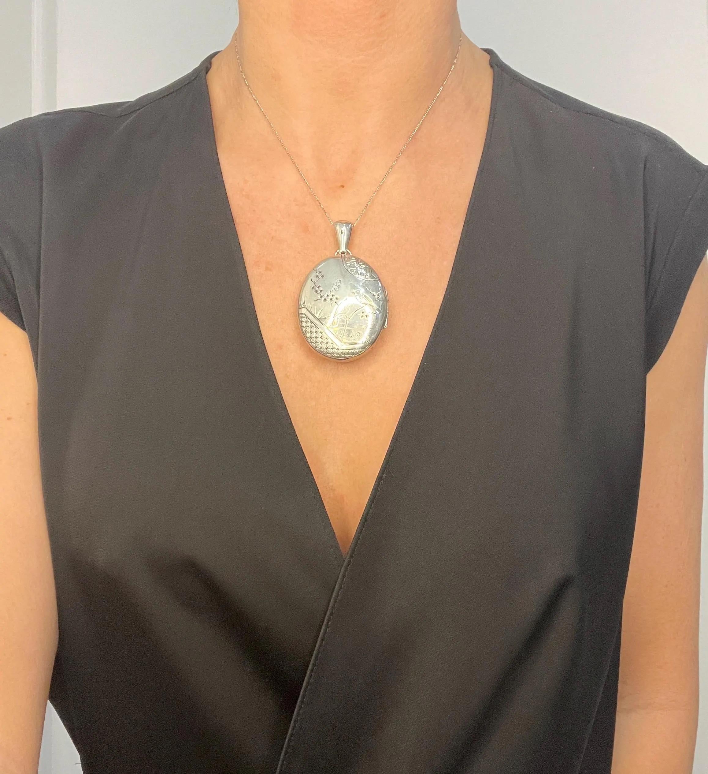 Antique Silver Locket

Sterling Silver 

Hallmarked Birmingham Circa 1910

* THE CHAIN IS SOLD SEPARATELY

This substantial sterling silver Edwardian locket features beautiful decoration and impeccable craftsmanship, giving it a true heirloom