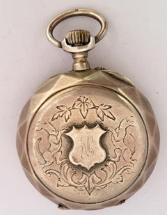 Antique Silver Hand Winding Pocket Watch