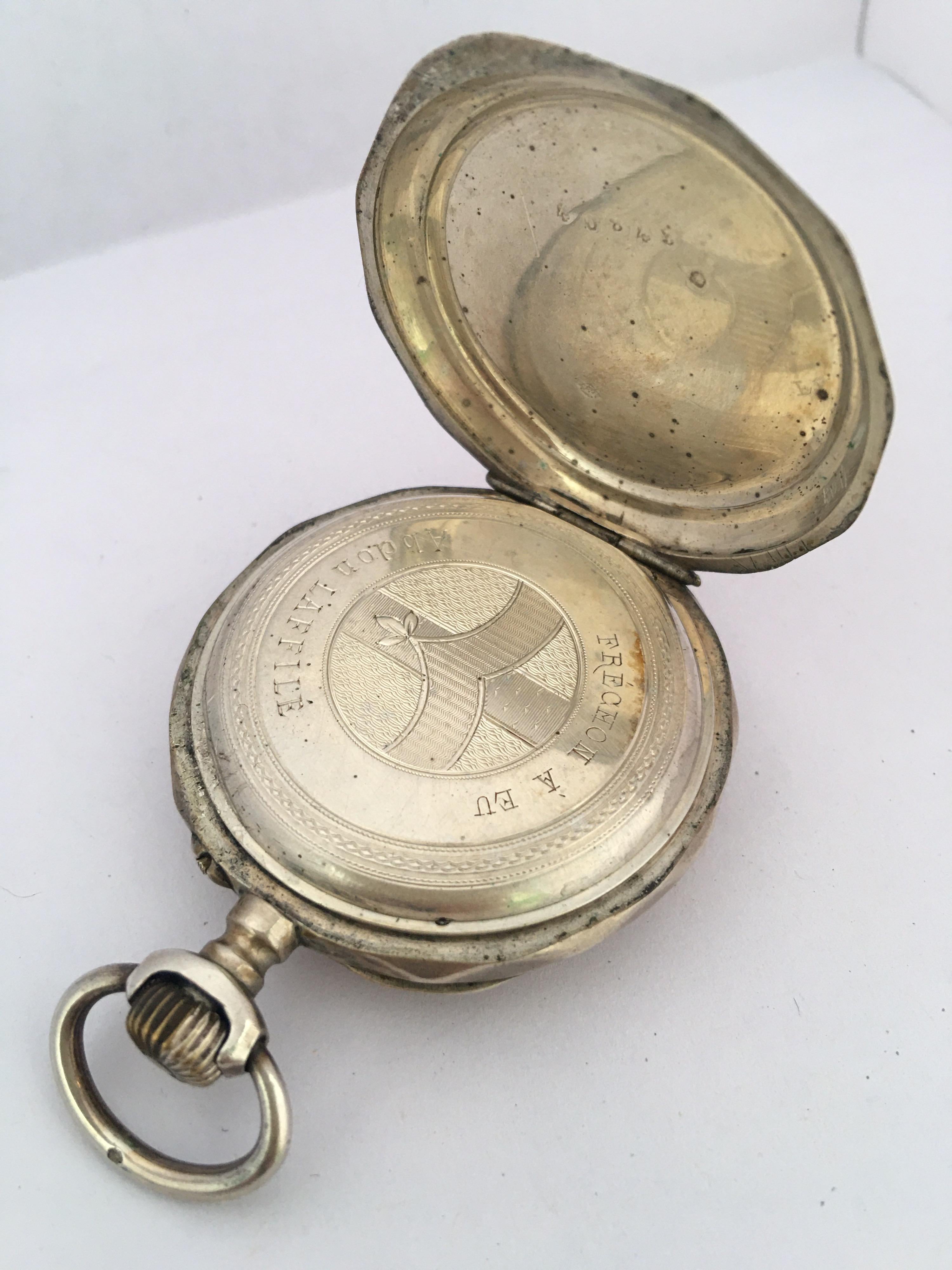Antike Silber-Taschenuhr mit Handaufzug im Zustand „Gut“ im Angebot in Carlisle, GB