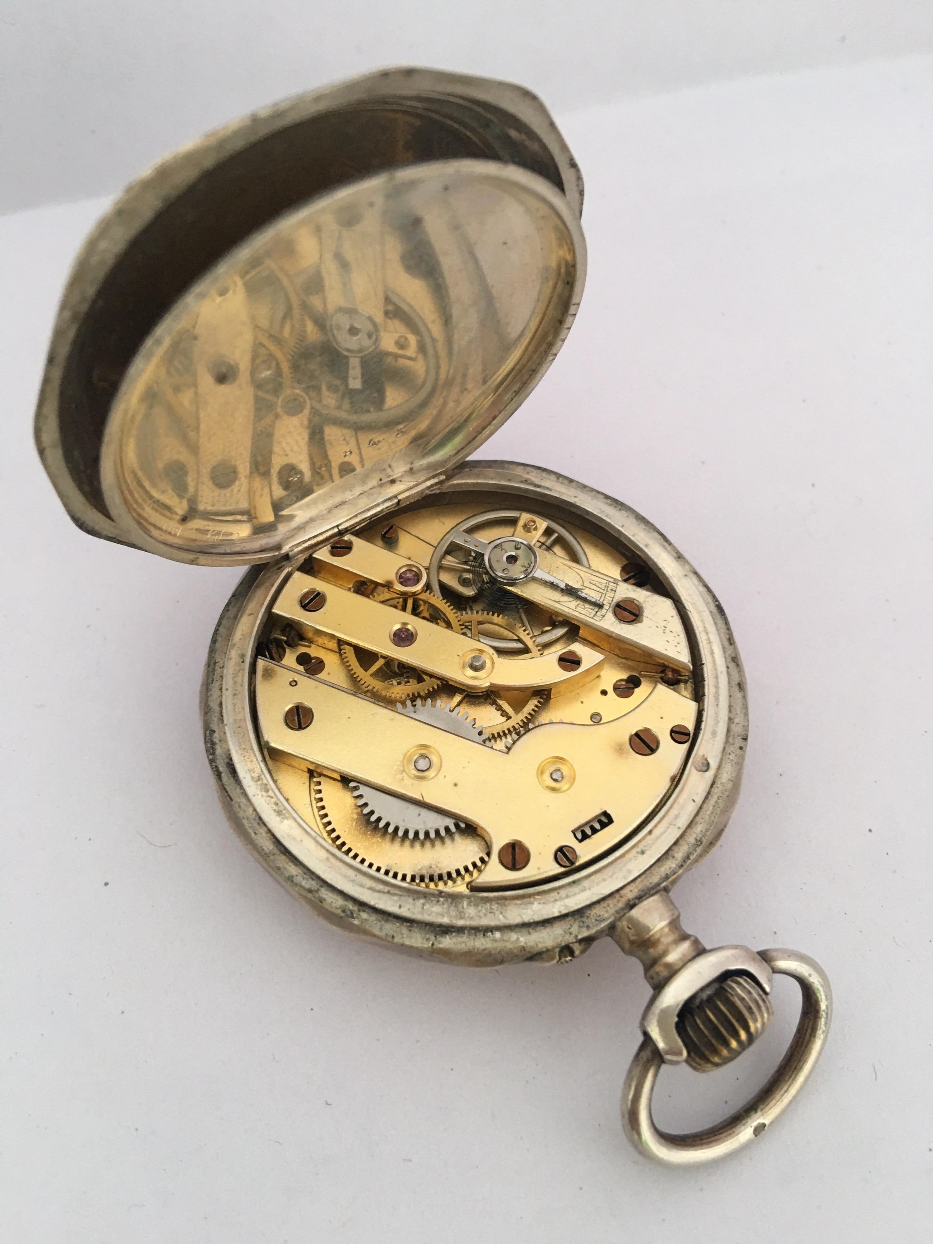 Antike Silber-Taschenuhr mit Handaufzug für Damen oder Herren im Angebot