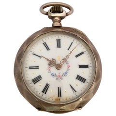 Antike Silber-Taschenuhr mit Handaufzug