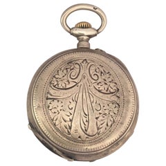 Antique Silver Hand Winding Pocket Watch