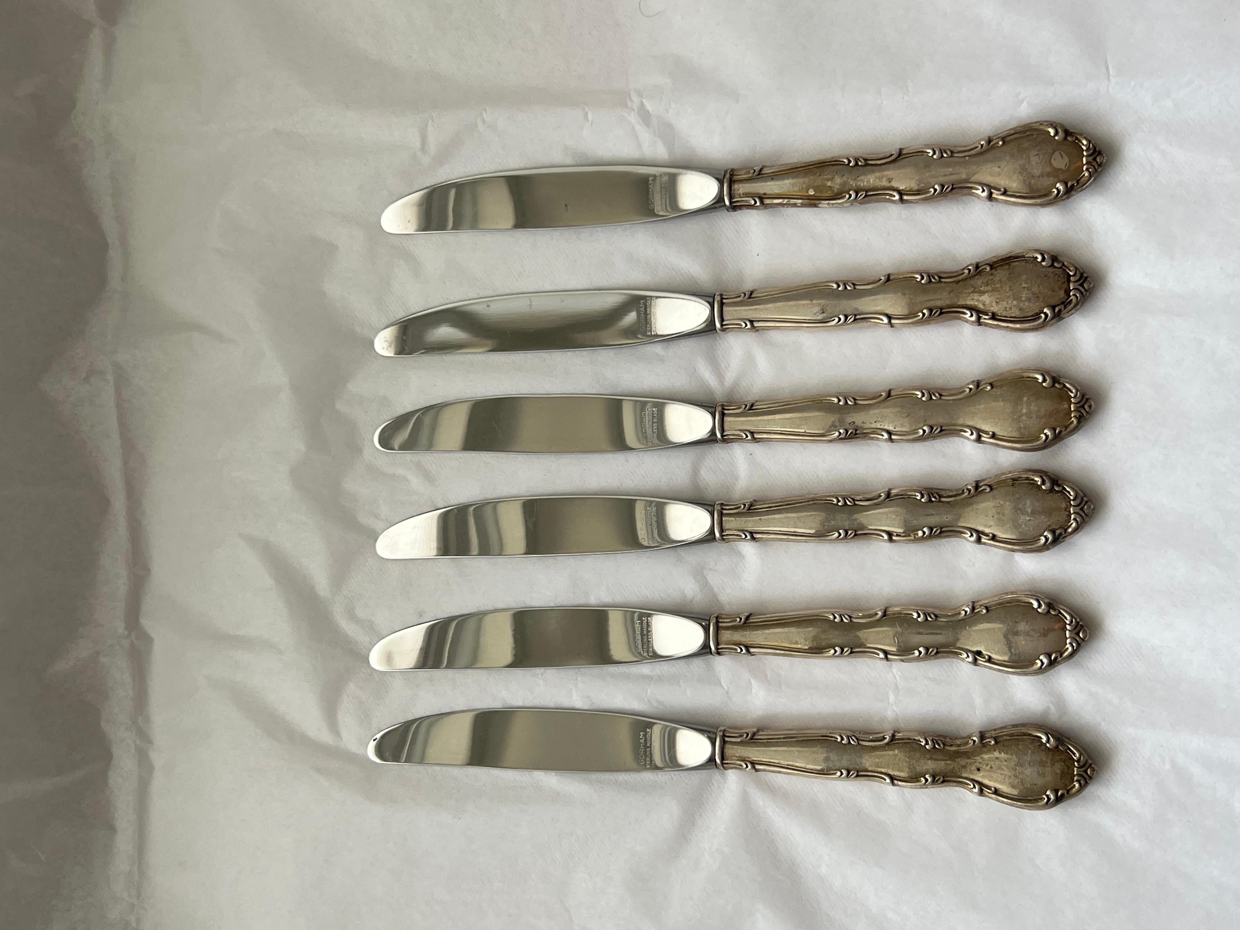 silver handle knives