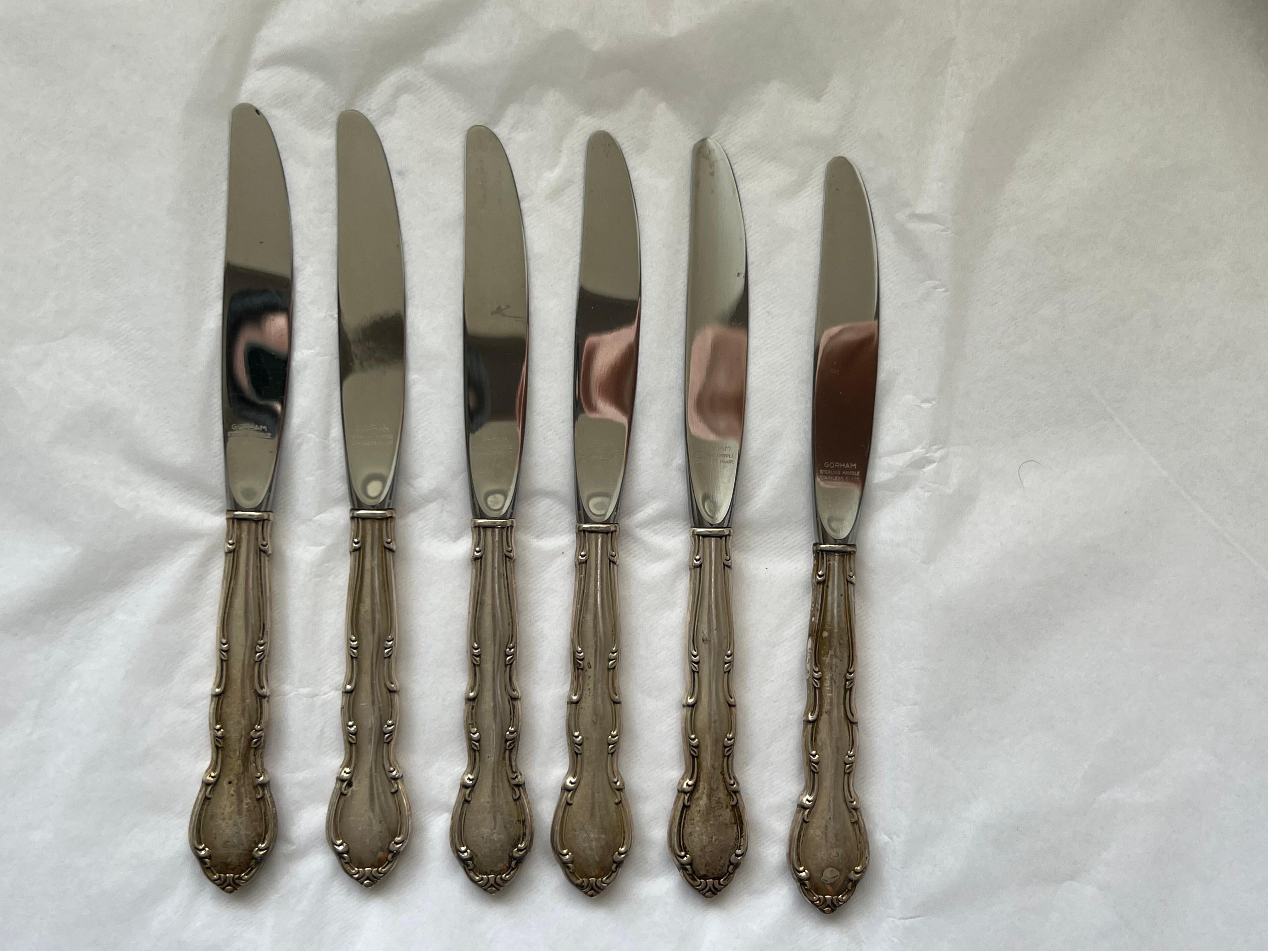 silver handled knives