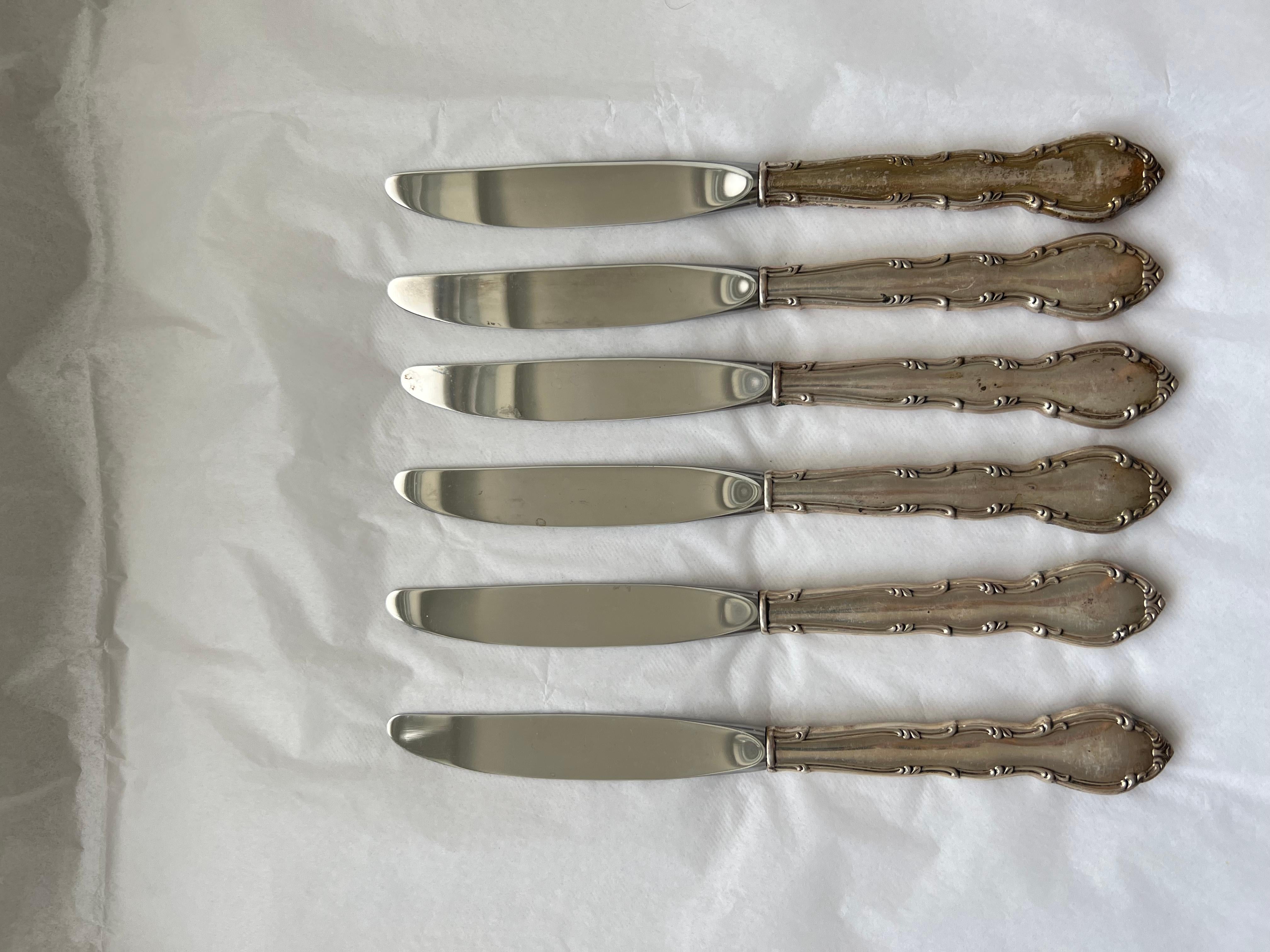 antique silver knives