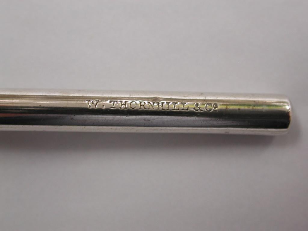 Antique Silver Handled Miniature Besom Broom Pen Wipe, 1884, W Thornhill & Co In Good Condition For Sale In London, GB