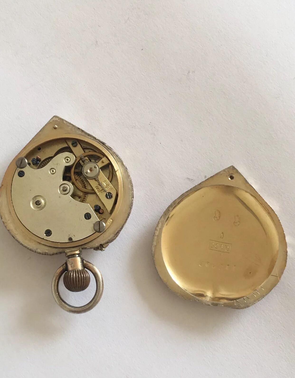 antique heart shaped pocket watch