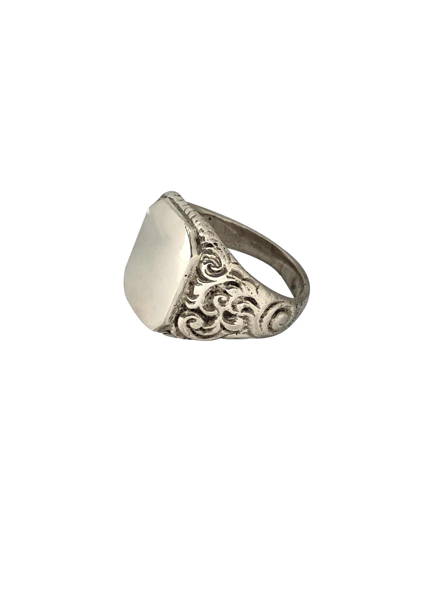 antique silver signet ring