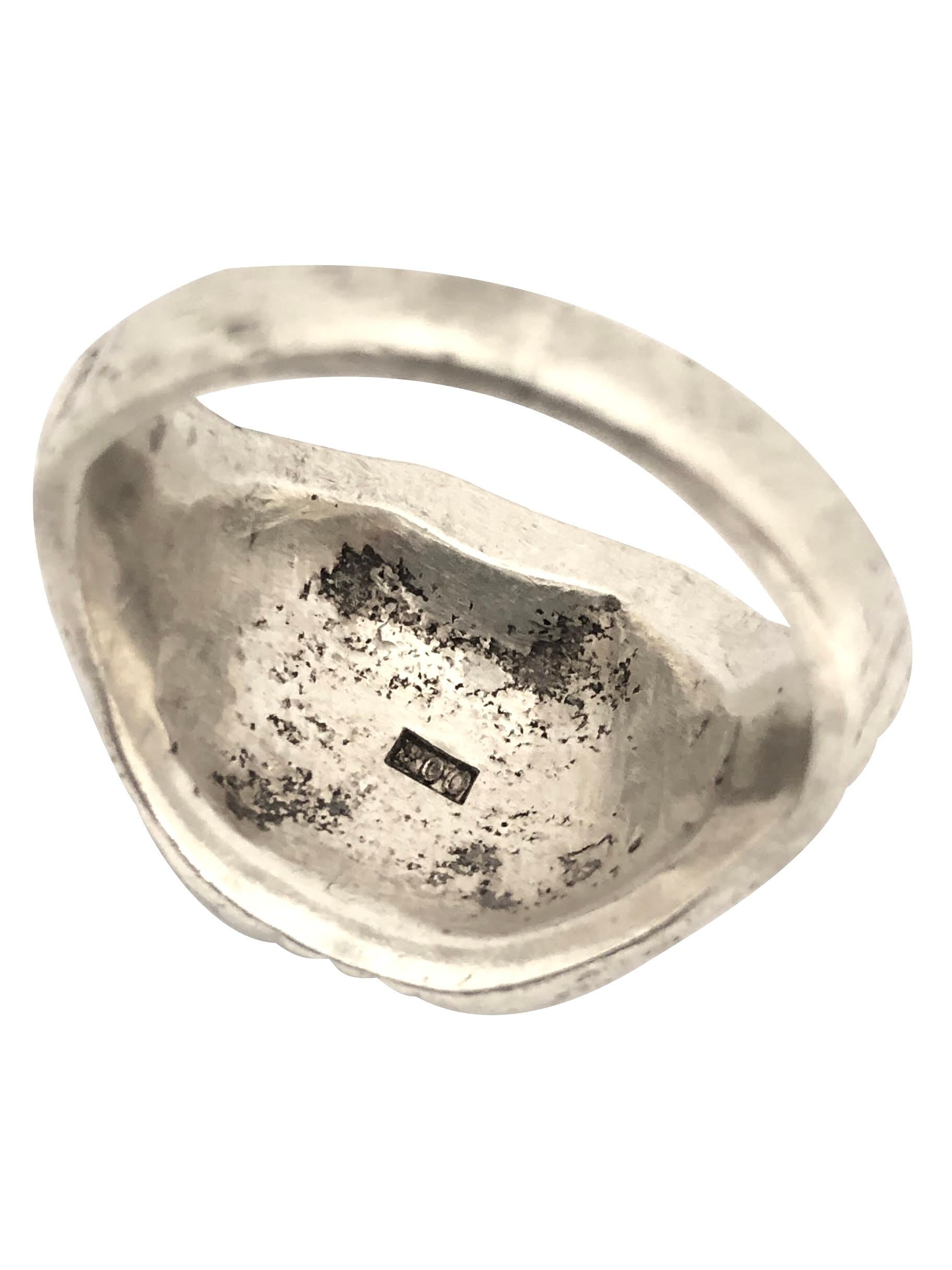 vintage signet ring silver