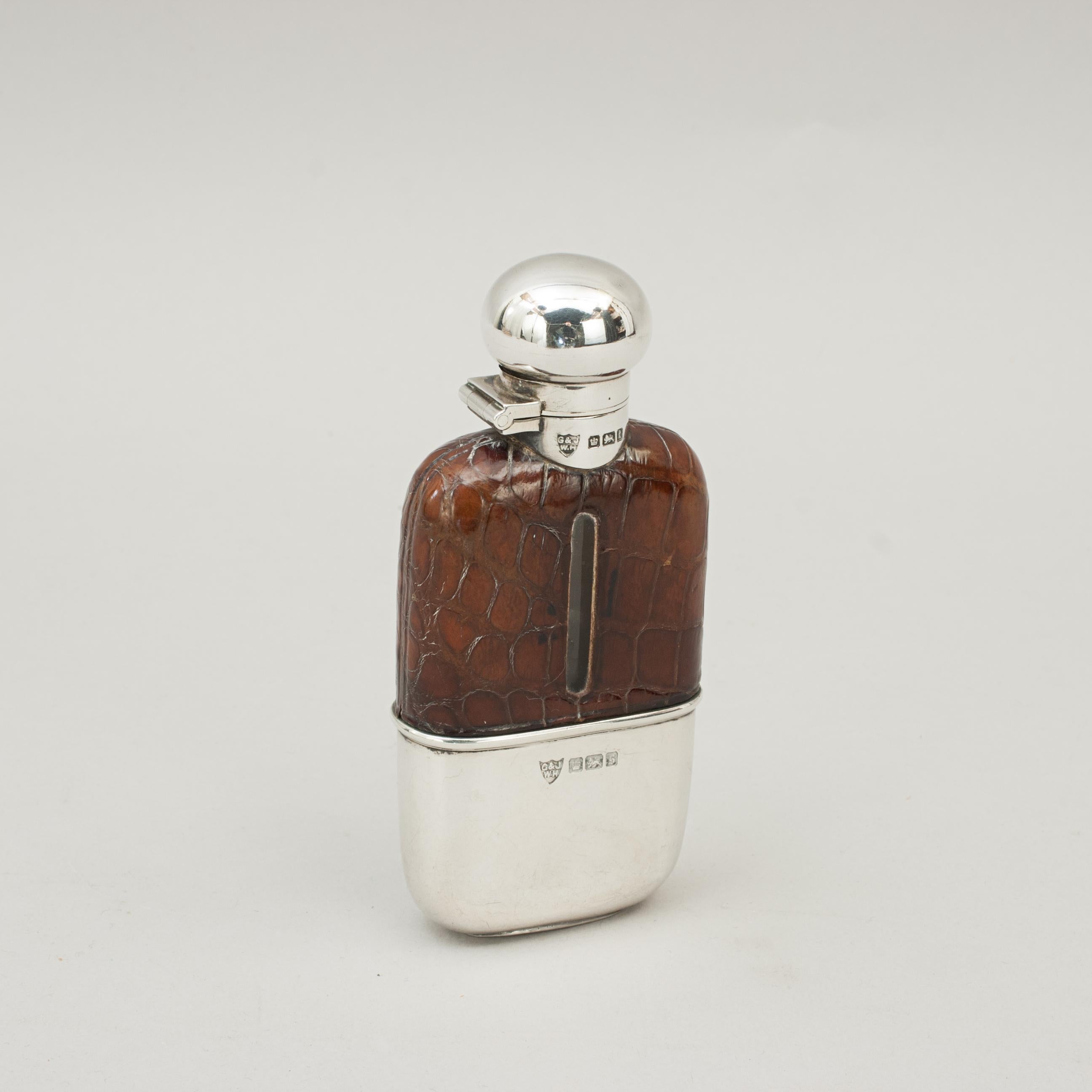 Antique Silver Hip Flask by G & JW Hawksley 3