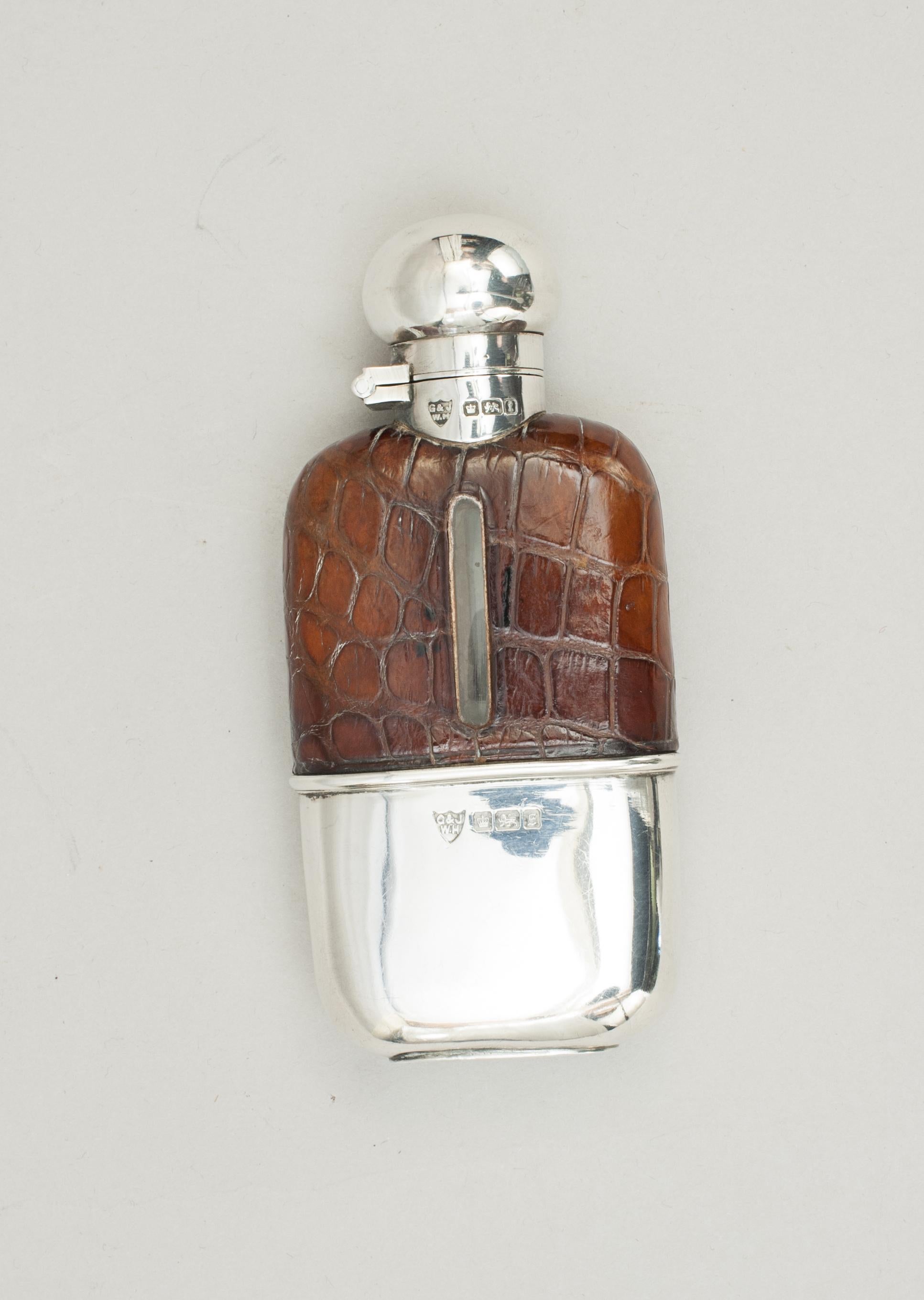 Antique Silver Hip Flask by G & JW Hawksley 2