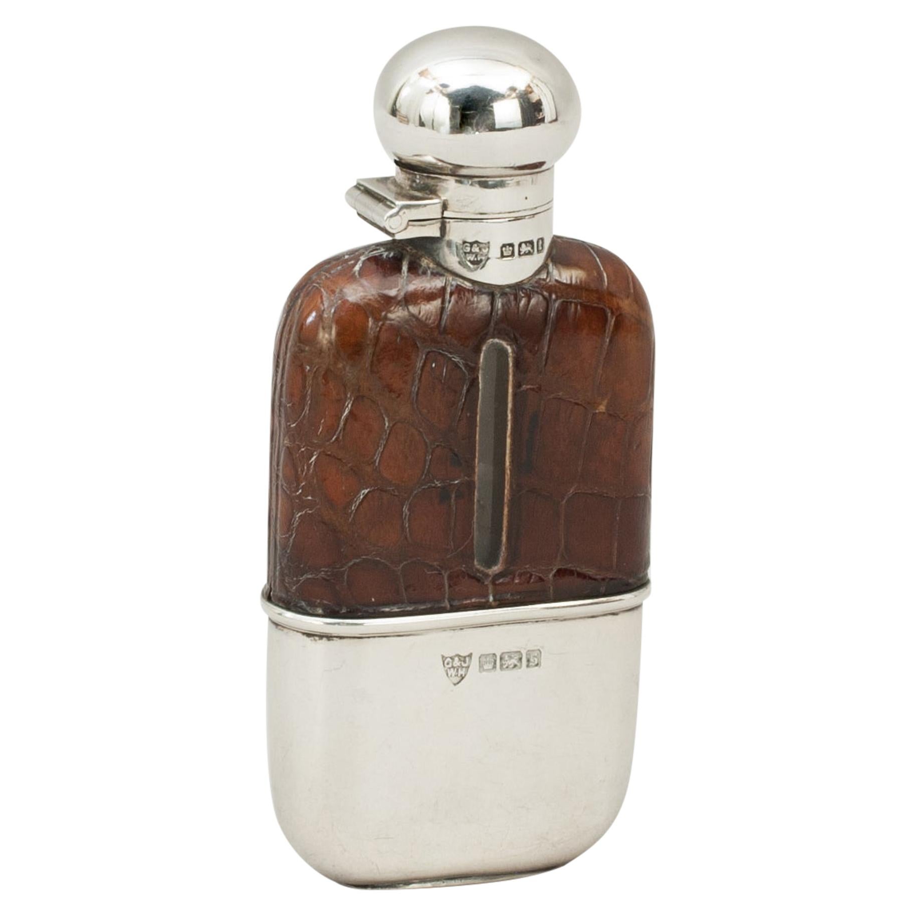 Antique Silver Hip Flask by G & JW Hawksley