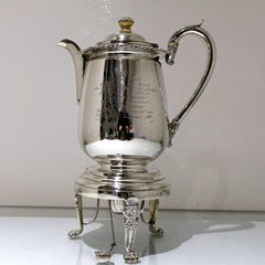 Antique Silver Indian Colonial Biggin on Stand Calcutta 1819-1825 Cropley & Co