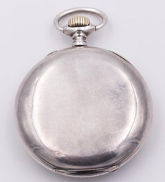 Antique Silver IWC International Watch Company Pocket Watch, Late 19th Century