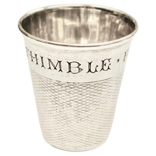 Antique Silver "Just a Thimbleful" Drinks Measure,1910,Birmingham