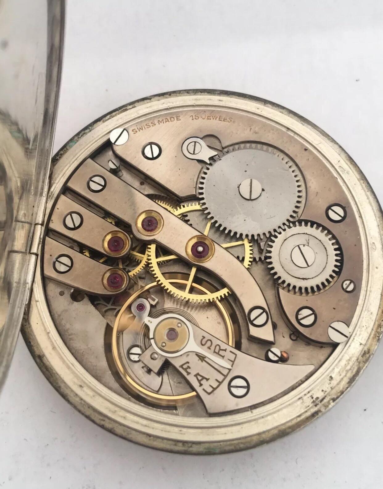 Antike Silber-Taschenuhr K. E. A. Geneve im Zustand „Gut“ im Angebot in Carlisle, GB