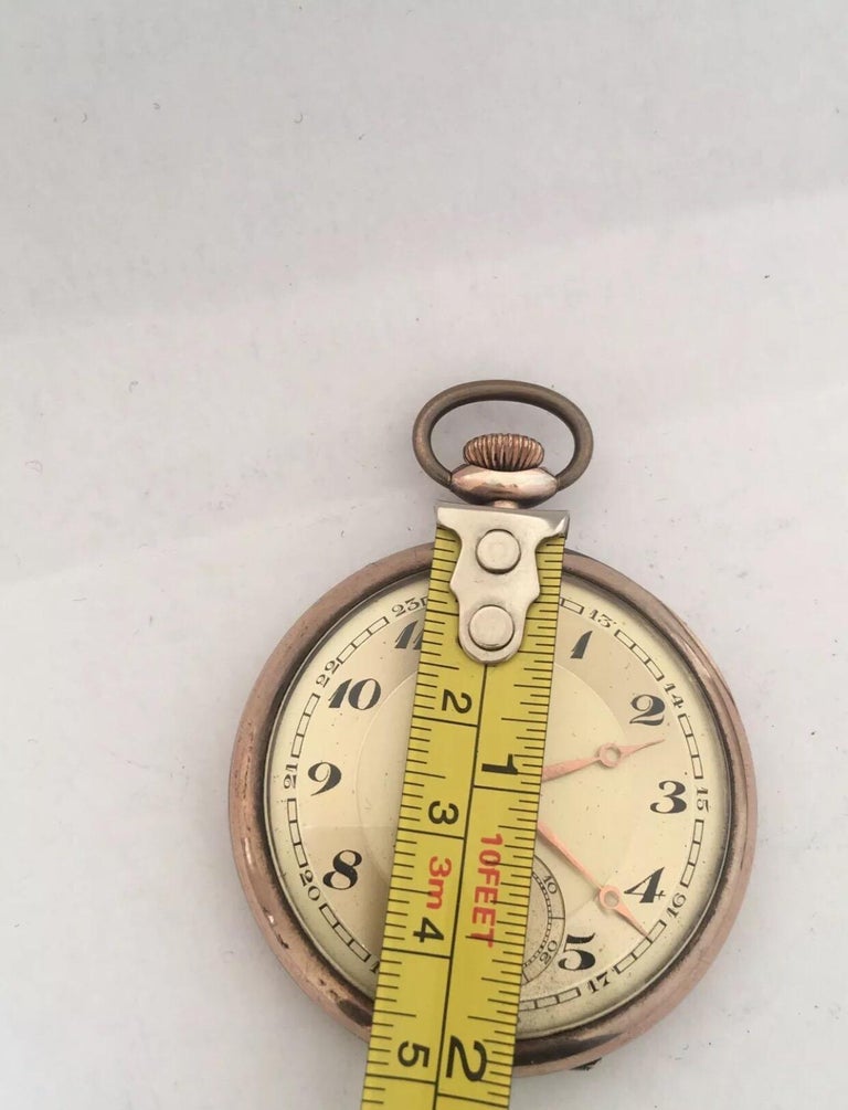 Antique Silver K. E. A. Geneve Pocket Watch For Sale at 1stDibs
