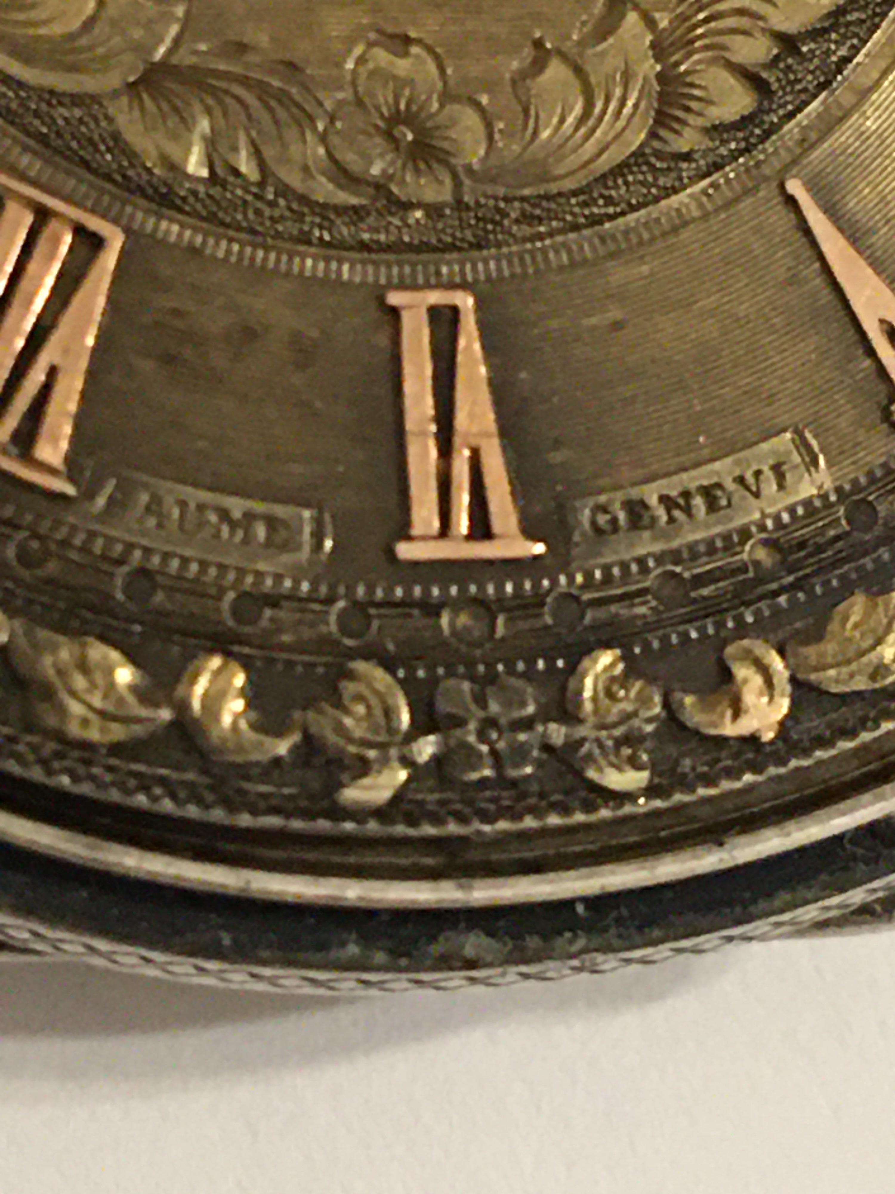 Antique Silver Key-Wind Baume Geneve Pocket Watch 4
