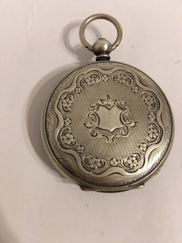 Antique Silver KeyWind Baume Geneve Pocket Watch at 1stDibs baume