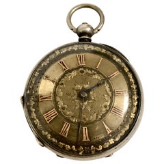 Antique Silver Key-Wind Baume Geneve Pocket Watch
