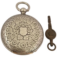 Antique Silver Key-Wind Ladies Pocket Watch, circa 1880