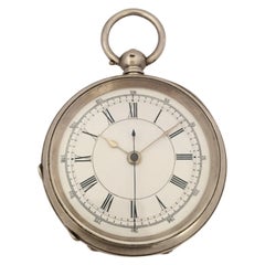 Antique Silver Key-Wind Pocket / Stop Watch