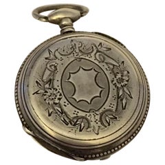 Antique Silver Key-Wind Pocket Watch