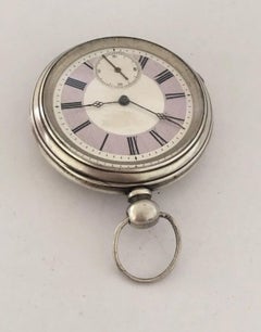 Antique Silver Key-Wind Pocket Watch Signed GT