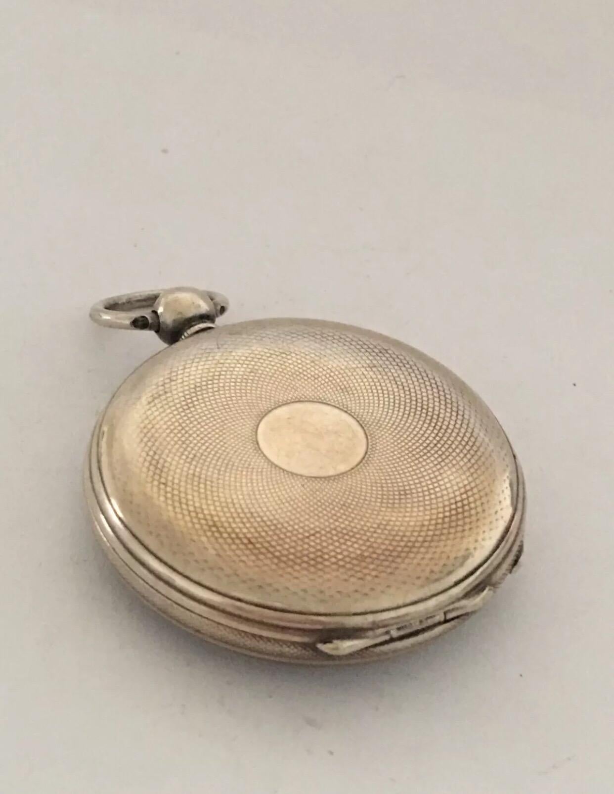 Antique Silver Key-wind Pocket Watch With Silver Dial.

This watch is working and ticking well. It comes with a key