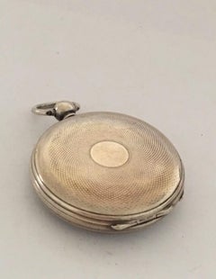 Antique Silver Key-Wind Pocket Watch with Silver Dial