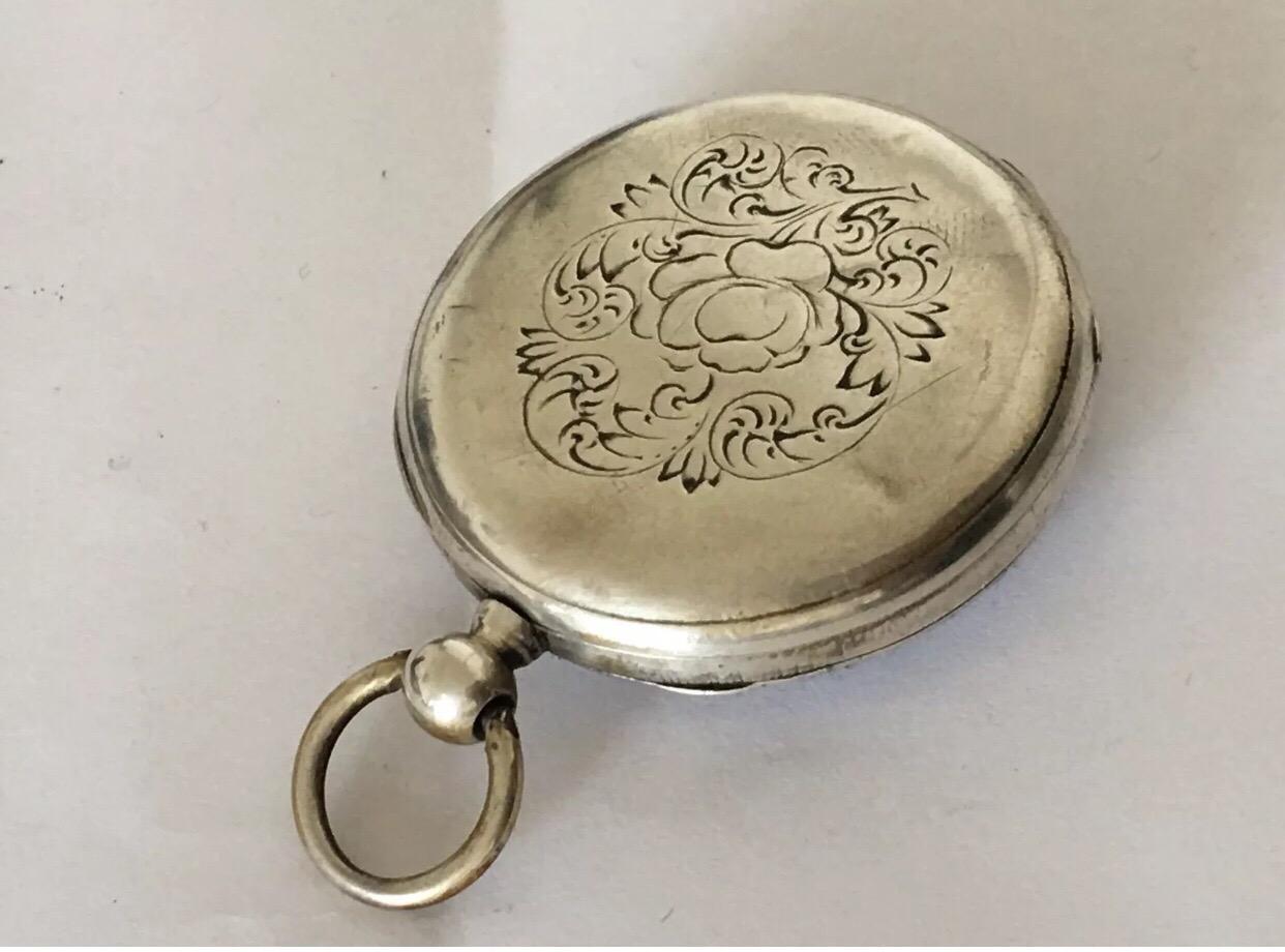 Antique Silver Key-Wind Pocket Watch with Very Fine Hands 6